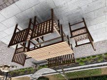 TEAK - Masivny set s lavicou
