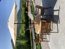 TEAK - Set - stol, 4 stohov. stolicky a slnecnik