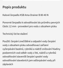 Predám kalové čerpadlo