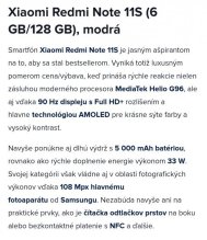 Xiaomi Redmi Note 11S modrý - 6/128 GB - TURZOVKA