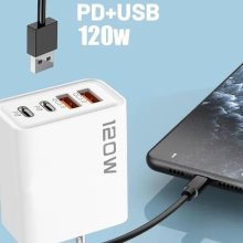 120W Rychlonabíječka GaN 4portová PD USB Typu-C