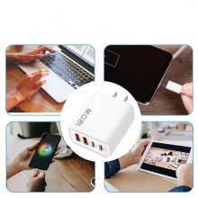120W Rychlonabíječka GaN 4portová PD USB Typu-C