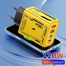 120W Rychlonabíječka GaN 4portová PD USB Typu-C
