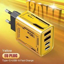120W Rychlonabíječka GaN 4portová PD USB Typu-C