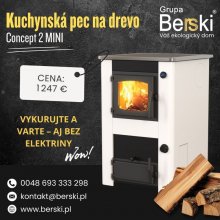 Kuchynský sporák na drevo Concept 2 Mini - 21 kW