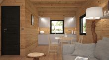 Drevená celoročná / rekreačná chata 5 × 7 m (35 m² – fotografia 3