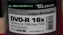 Traxdata DVD - R 4.7 GB  Printable 0,18 €/ks