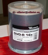 Traxdata DVD - R 4.7 GB  Printable 0,18 €/ks