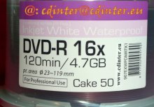 Excellence DVD-R 4.7GB Waterproof Glossy Printable